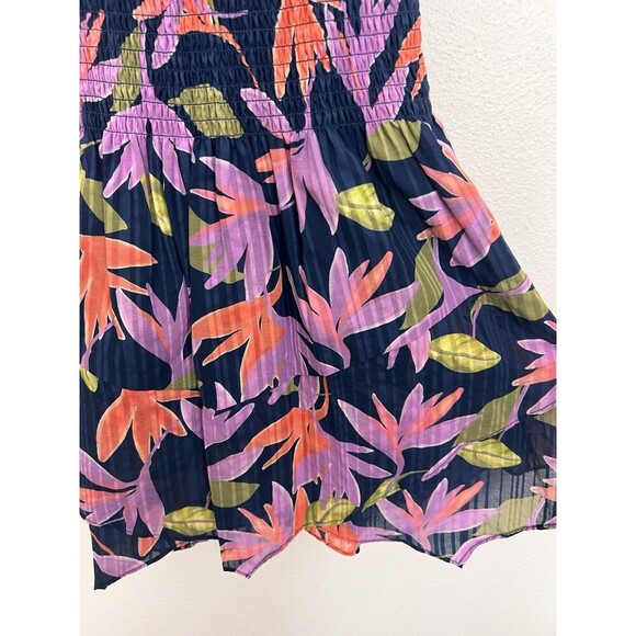 Ramy Brook Asher Floral-Print Mini Dress XS Resort Vacation Tropical Cruise - Picture 11 of 13